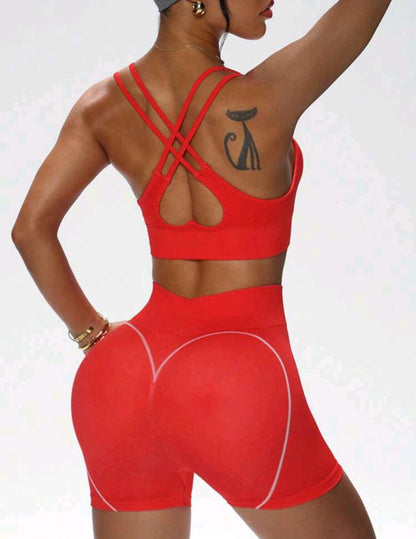 FrimFit Women's solid Color Camisole Fitness Suit
